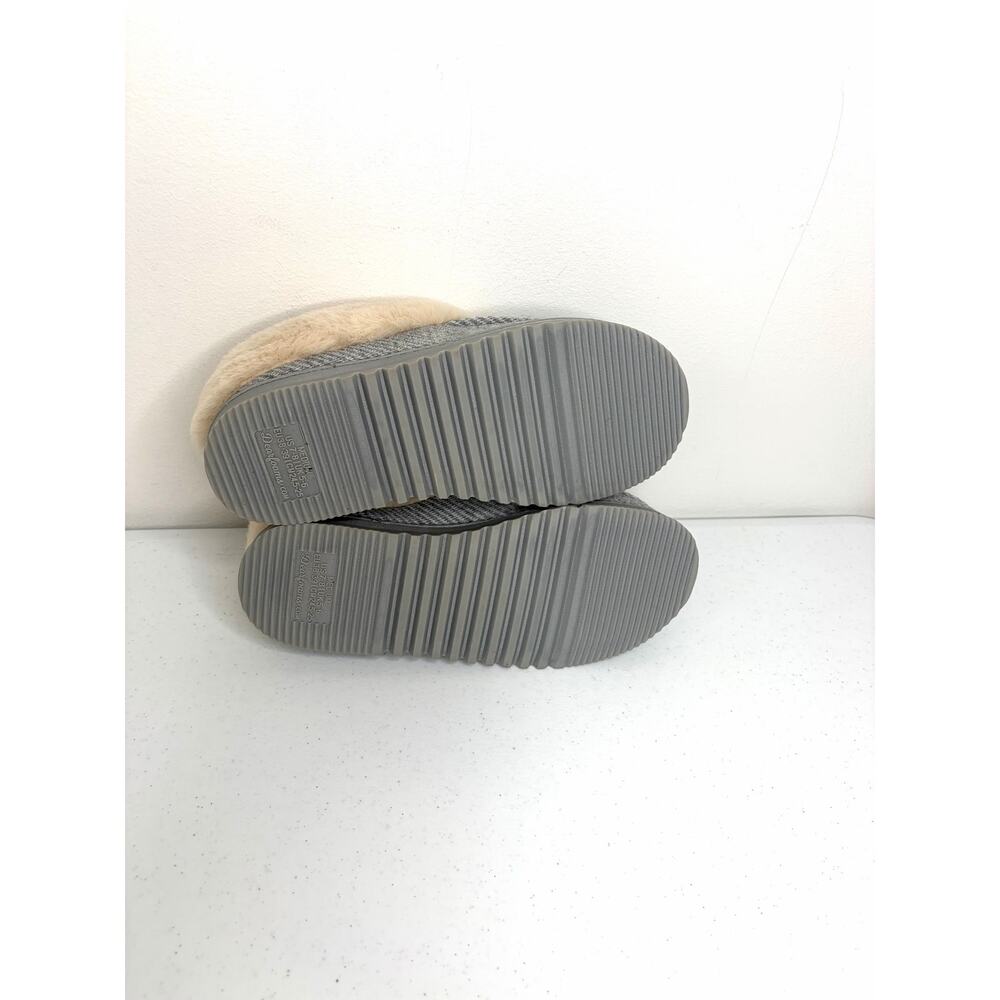 Dearfoams Memory Foam Total Comfort Slipper Women's Sz M 7-8 Gray Faux Fur - Picture 7 of 8